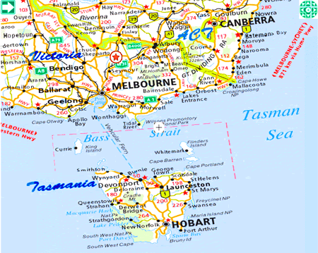 Tasmania Map